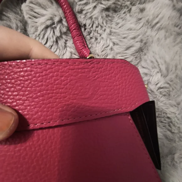 Toro Firenze Italian Genuine Leather Pink Bag - Picture 8 of 16